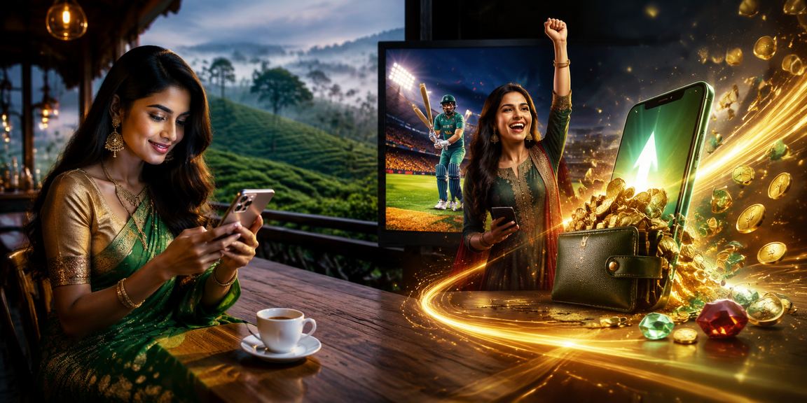 সিলেটের চা বাগানের পটভূমিতে ক্রিকেট বেটিং দৃশ্য